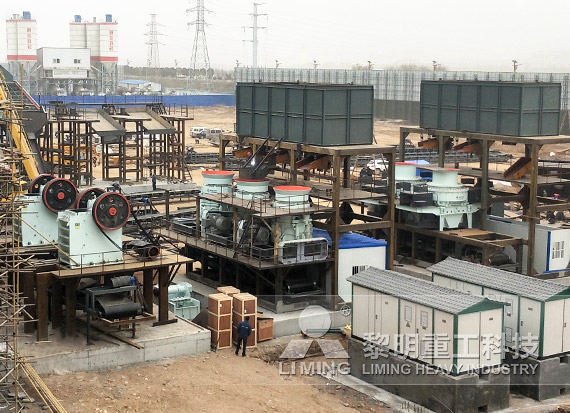 陜西寶雞時(shí)產(chǎn)600噸河卵石制砂生產(chǎn)線